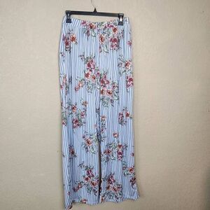 Rebdolls Striped Floral Stretch Lounge Pants Medium (5028)